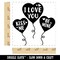 Love Balloons Valentine's Day Square Rubber Stamp for Stamping Crafting